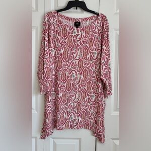 Paisley Print Long Sleeve Top